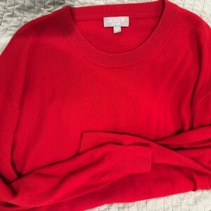 J. Crew Bold Red Knit Top